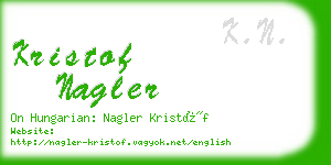 kristof nagler business card